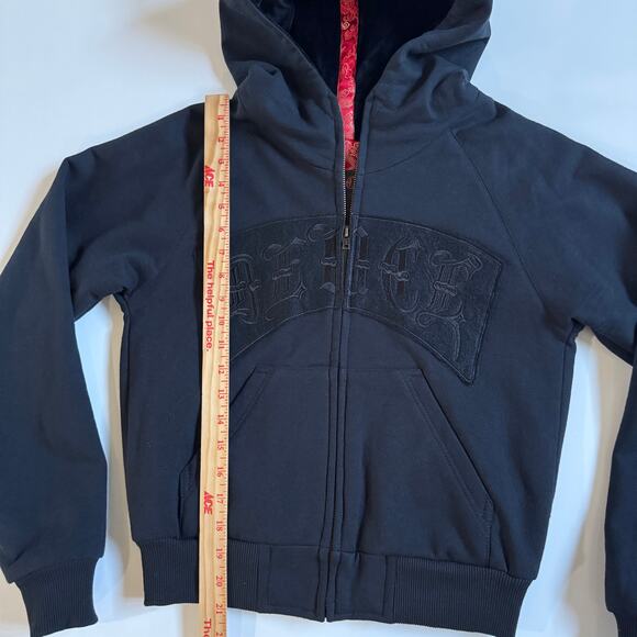 Deuce Dussault Custom Ink Tattoo Embroidery Skull Full Zip Hoodie Small RARE EUC - Picture 8 of 9